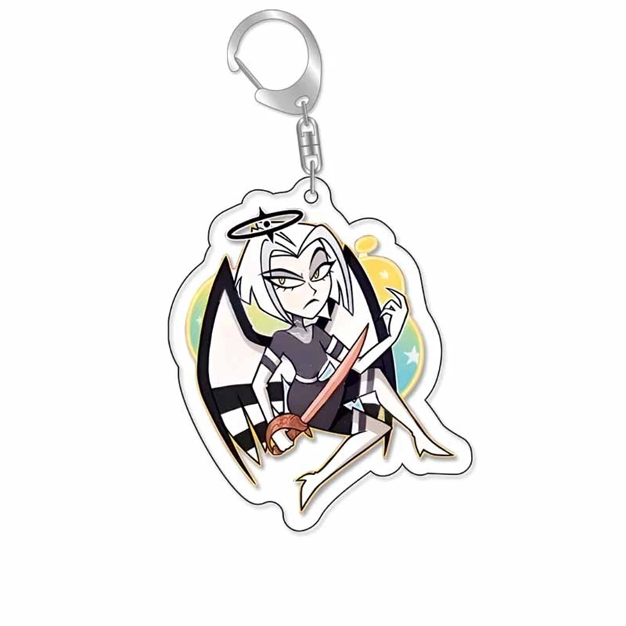 Anime acrylic keychain -Vaggie Alastor Cute Y2K Cartoon Pendant, suitable for bags and keys, perfect gift for fans car key bag