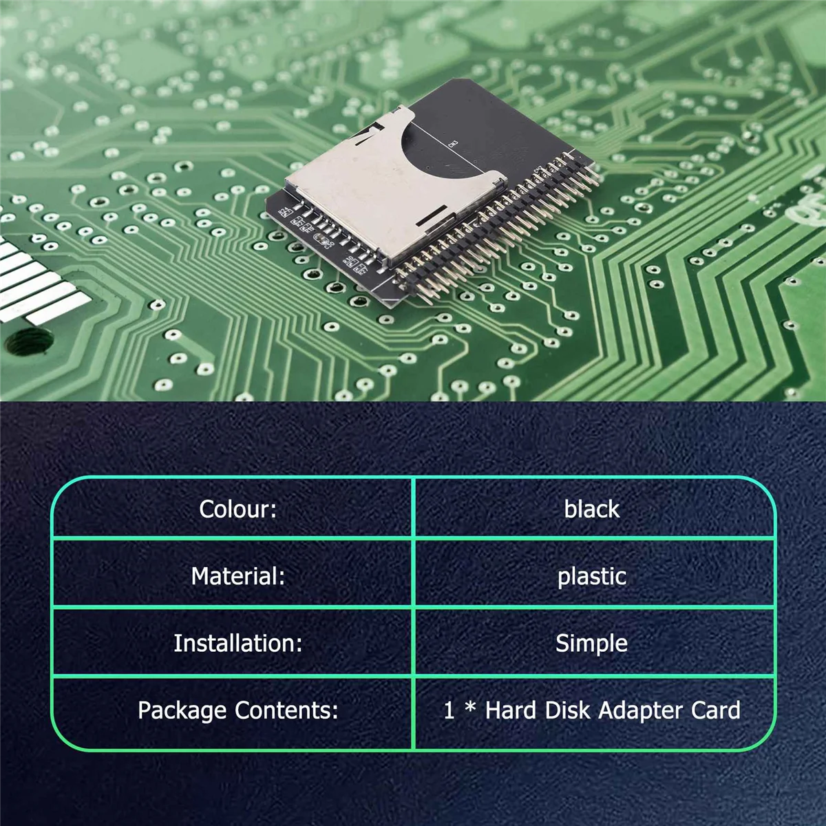 BABQ ノートブック 2.5 インチデジタル SD/SDHC/SDXC/MMC メモリカードから IDE 44 ピンオスアダプタ SD 3.0 コンバータハードディスクアダプタカード