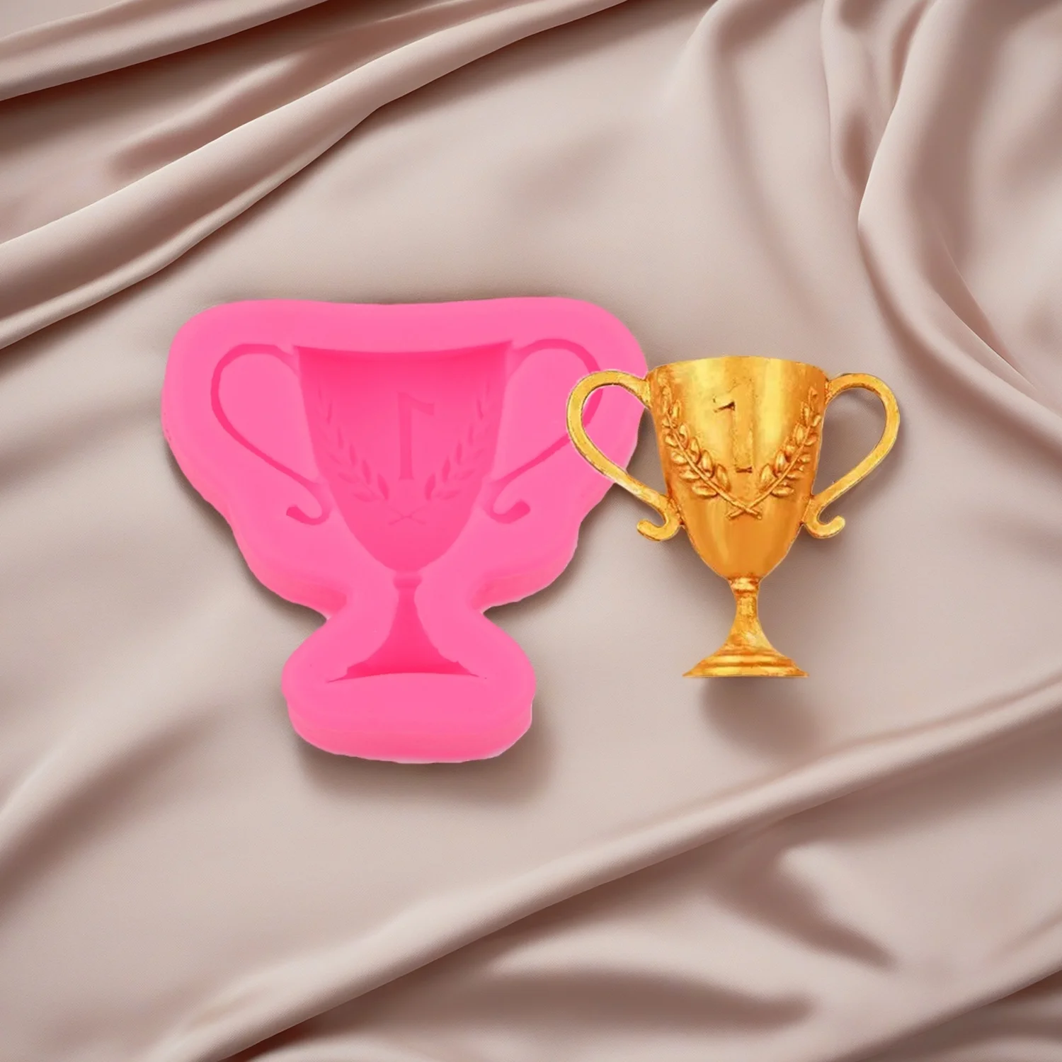 Trophy Cake Chocolate Silicone Mold for Gummy Candy Sugar Craft Epoxy Resin Jewelry Casting Supplies