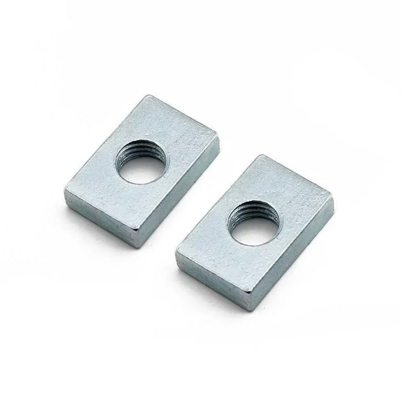 

100pc M4x17x12x3 Square Nuts M4 Rectangular Nuts GB39 Aluminum Profile Accessory Slider Block Thin Countersunk