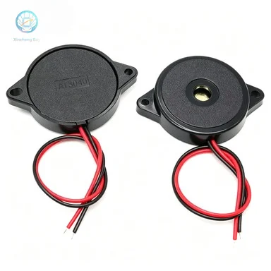 5PCS AT3040 Passive Piezoelectric Buzzer 30MM Ringing Line Alarm Buzzer with Ears Thickness 6MM