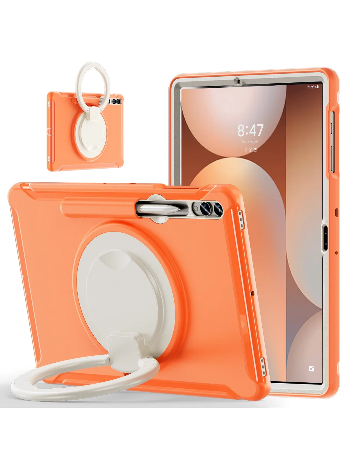 Etui na tablet Samsung Tab S9 S8 S7 Plus S10 FE S6 A9 A8 S7fe A7 Lite z uchwytem, podpórką, odporne na wstrząsy, twarde etui z funkcją podstawki, pokrowiec, funda — zdjęcie produktu 7