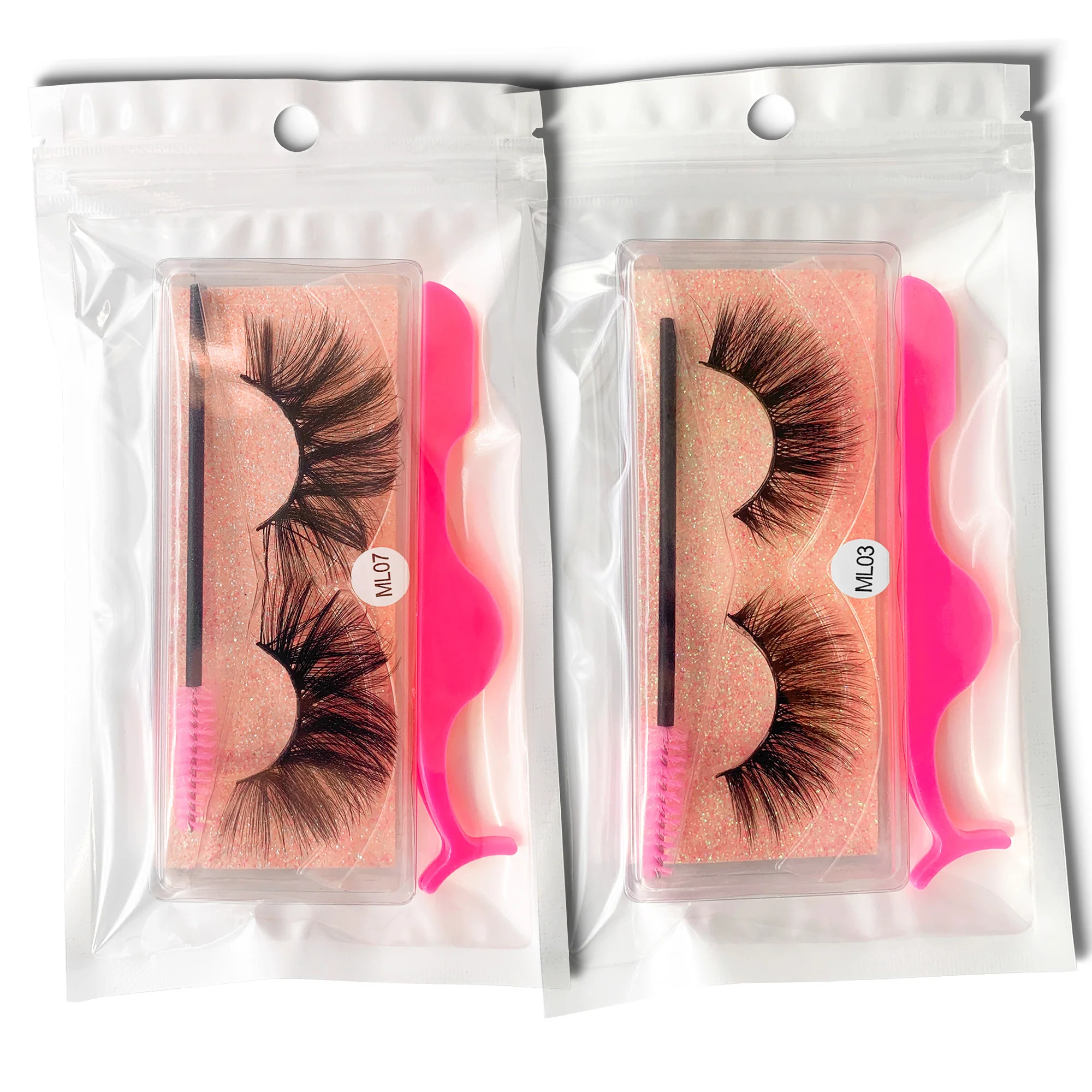 Eyelashes Wholesale Fluffy Mink Lashes 20/100pcs False Lashes In Bulk Mink Eye Lashes Set Eyelash Bulk