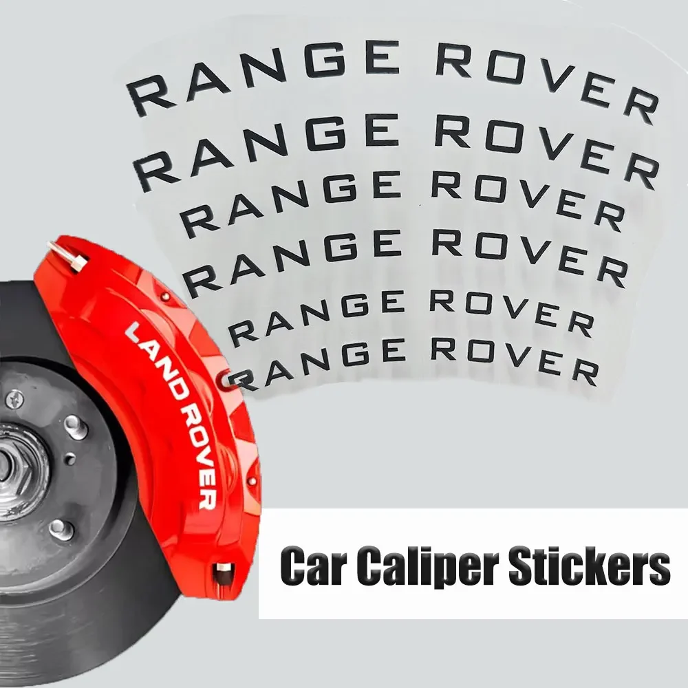 

6Pcs PVC Car Brake Calipers Sticker Decals For Land Rover Discovery 2 3 4 5 Sport Range Rover Sport SV Evoque L322 Vogue Velar