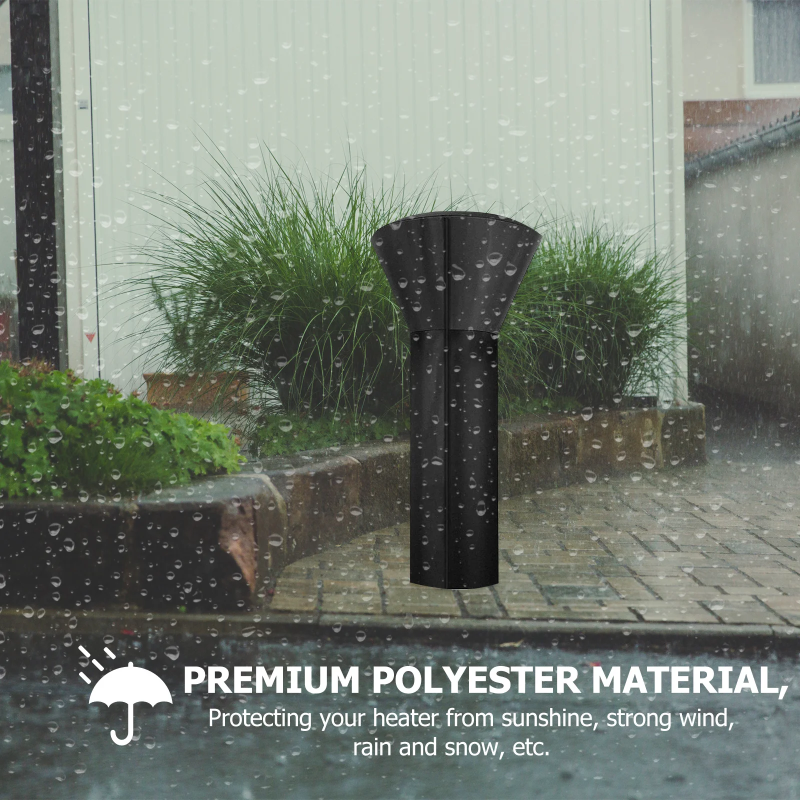 Patio Heater Cover Waterproof Compact Easy to Fold Protect from Sun Wind Rain Snow Practical Durable Heater Protective Cover