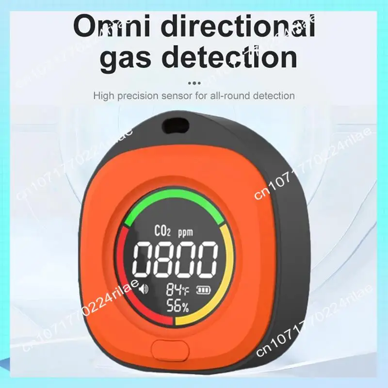 A17Z K5C Mini Detektor Dwutlenku Węgla Tester CO Monitor Jakości Powietrza Przenośny Ekran LED Ładowanie USB Typ-C Do Użytku Wewnętrznego
