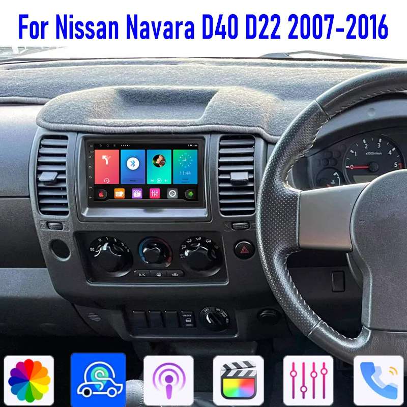 

Apple Carplay Android 13 Auto 7'' For Nissan Navara D40 D22 2007-2016 Car Radio Head Unit Stereo GPS 4-64GB Reversing Image