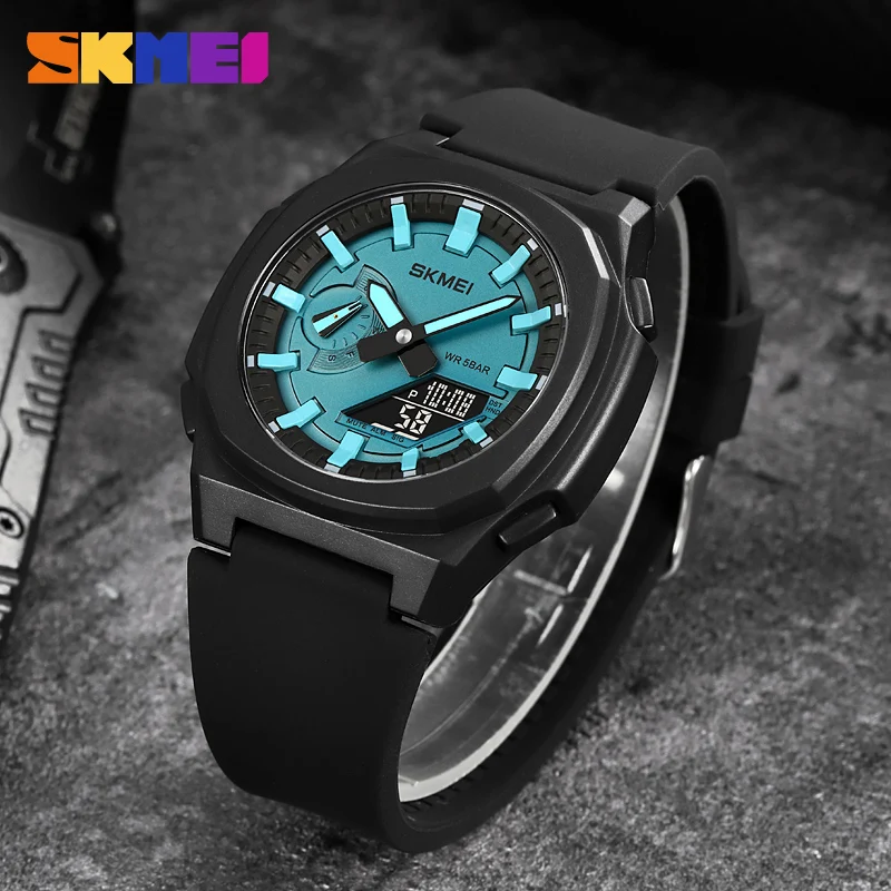 SKMEI New Digital movement DST Wrorld Time Watches Mens Countdown Chrono Wriswatch Waterproof 5 Alarms Date Clock reloj hombre