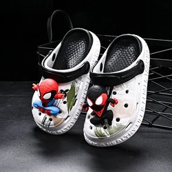 Disney Children's Casual Shoes EVA Sandals Boys Girls' Cartoon Anti Slip Soft Sole Children's Beach White Black Shoes Size 24-44