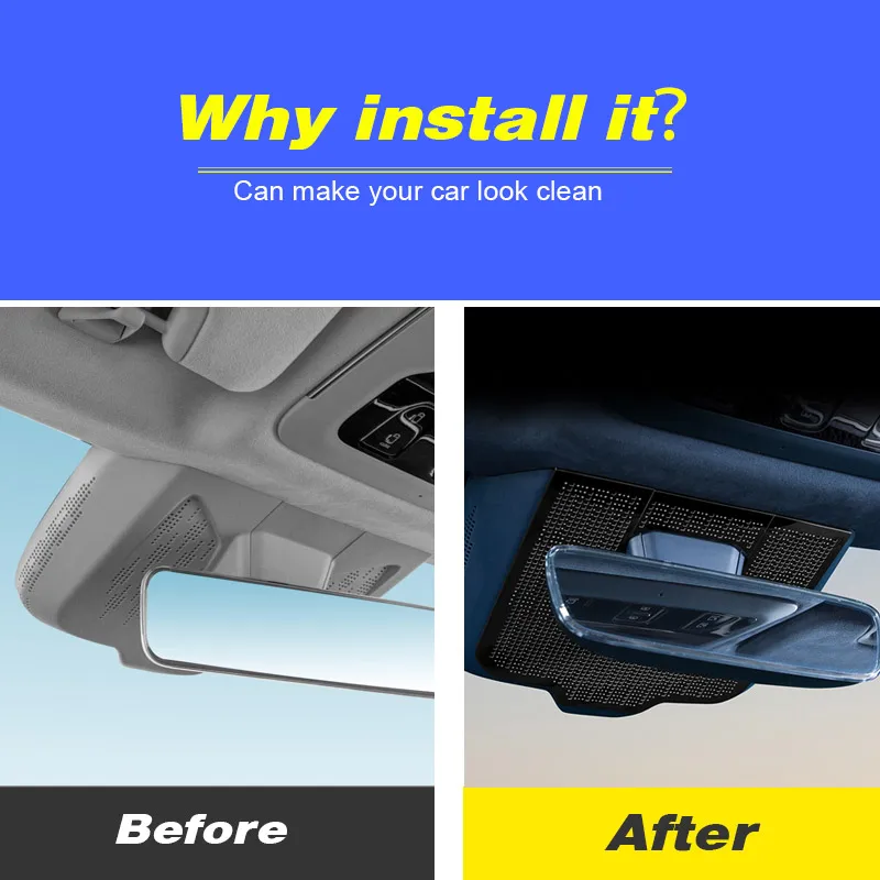 Vtear Car Rearview Mirror Speaker Hood Cover Sunroof Trim Frame Sticker Decoration Interior Accessories For ZEEKR 009 WE ME 2024