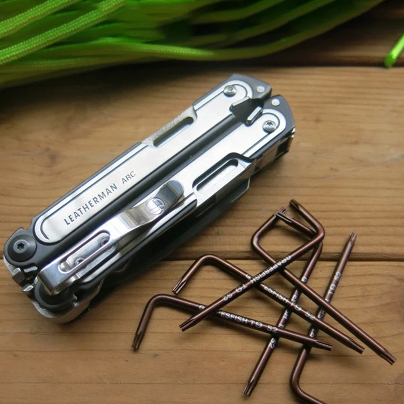 Material de acero de aleación S2 55 + HRC T9 llave Torx destornillador con orificio para Leatherman ARC FREE P2 P4 T2 T4 alicates herramienta DIY