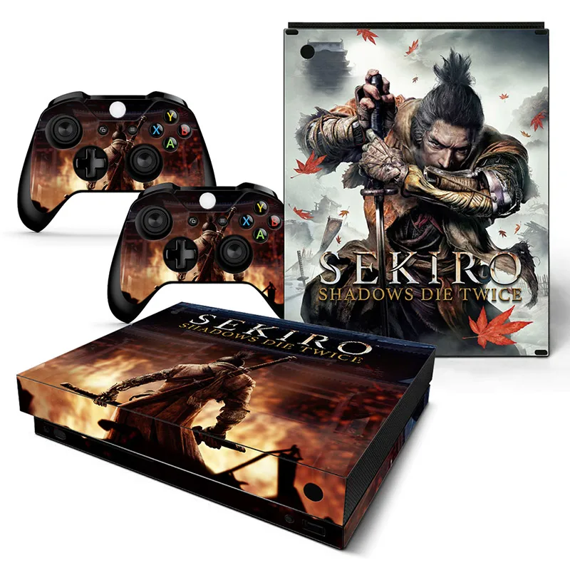 Drop Shipping PVC Cover Skin Sticker for Xbox one X Console and Controllers Sekiro