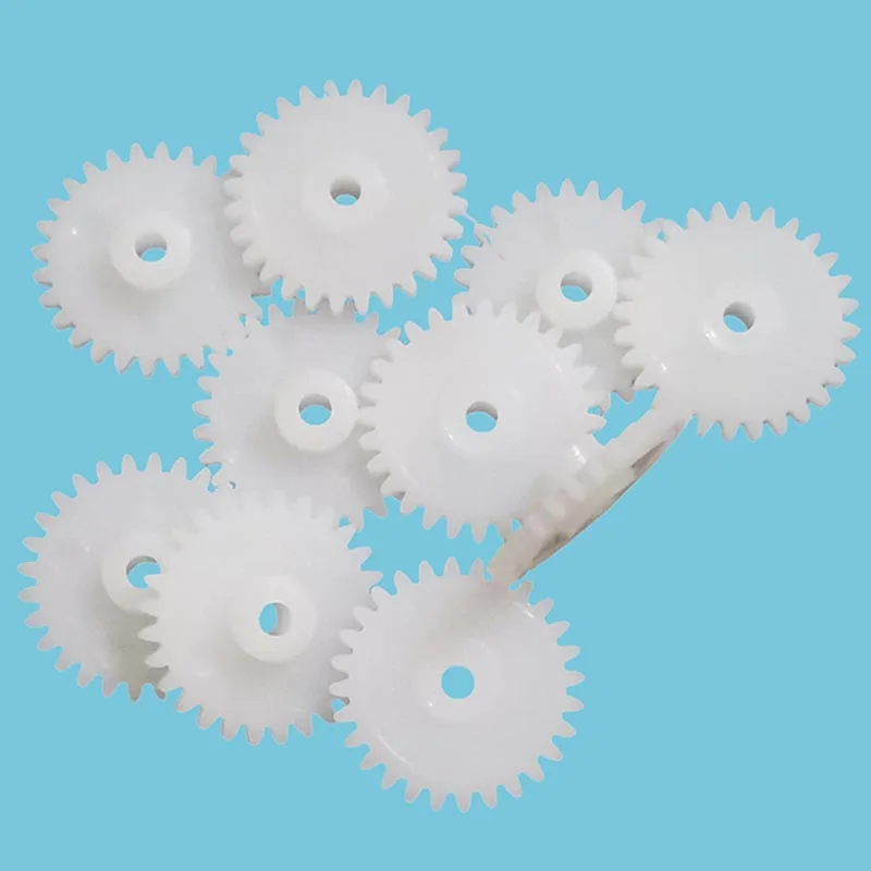 282A Module 0.5 28 Tooth Plastic Gear Disc Toy Pinion Fittings 28T 2mm Gears 10pcs/lot