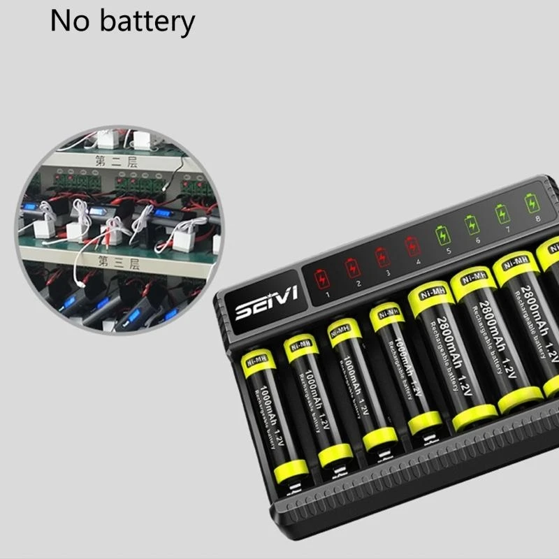 

U55B 8 Slot Rechargeable Batteries LED Display Battery for AA/AAA