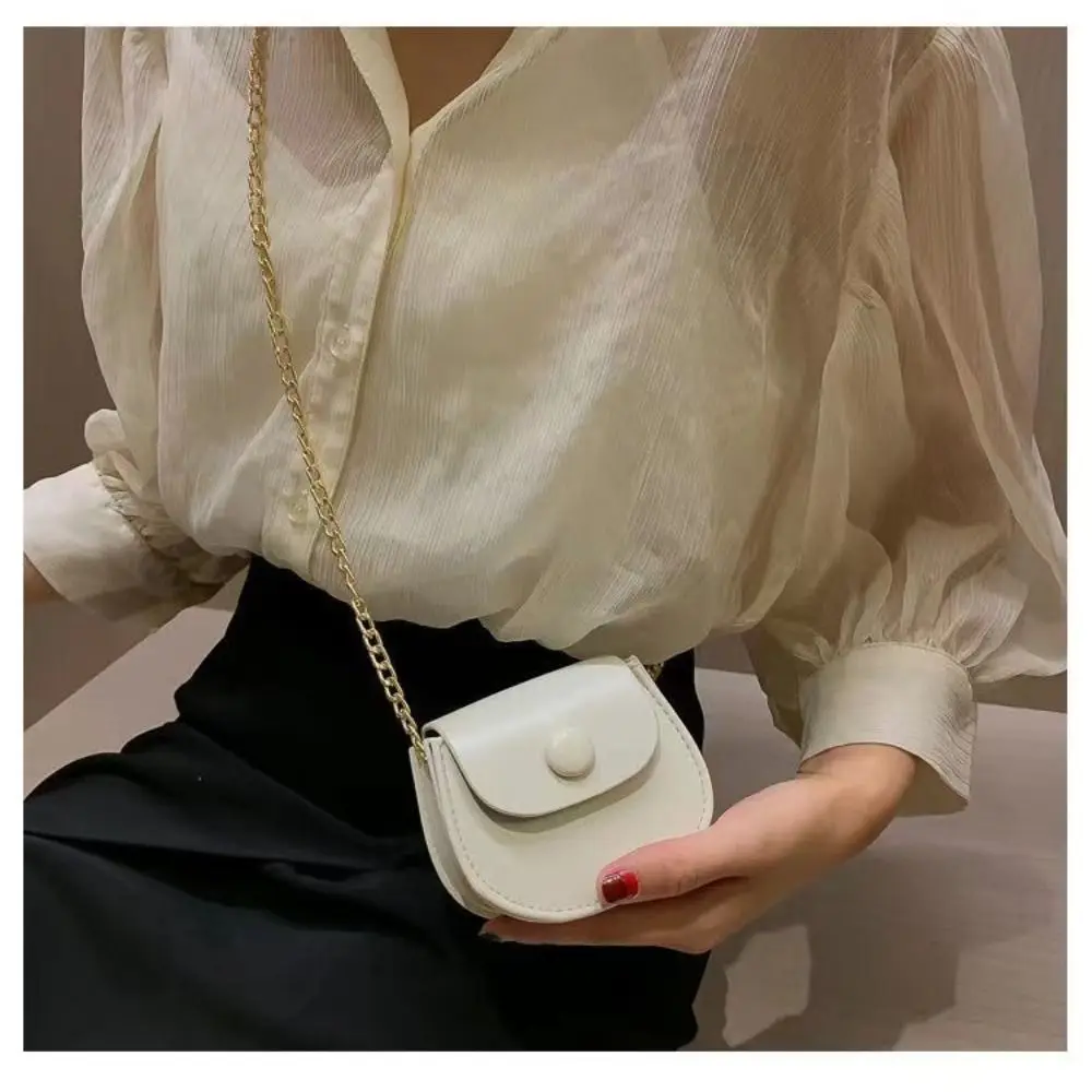 Child Girls Cute Boy Fashion Cross Body Bag Elegant Mini PU Leather Chain Outing Sling Shoulder Bag Handbag Pouch