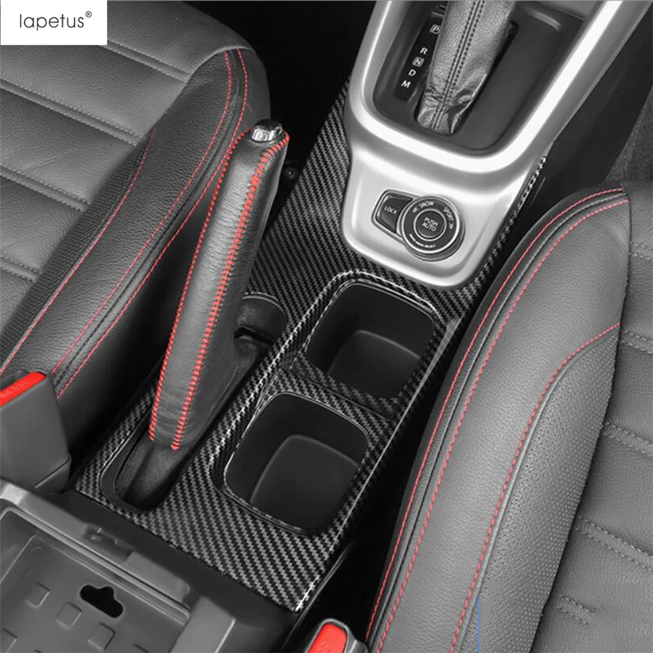 Gear Shift Panel / Dashboard Air Vent / Water Cup Holder Cover Trim For Suzuki Vitara Escudo 2015 -2023 Carbon Fiber Accessories