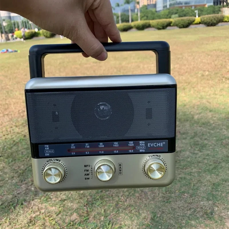 แบบพกพาวิทยุลำโพงบลูทูธพลังงานแสงอาทิตย์ FM/AM/SW วิทยุ ReceiverMP3เครื่องเล่นเพลง LED Light สนับสนุน USB/บัตร TF/AUX