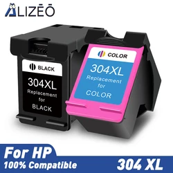 Alizeo 304 Ink Cartridge Compatible For HP304 For HP 304XL Deskjet ENVY Officejet 2600 2630 3723 3724 3730 3732 3752 3755 3758
