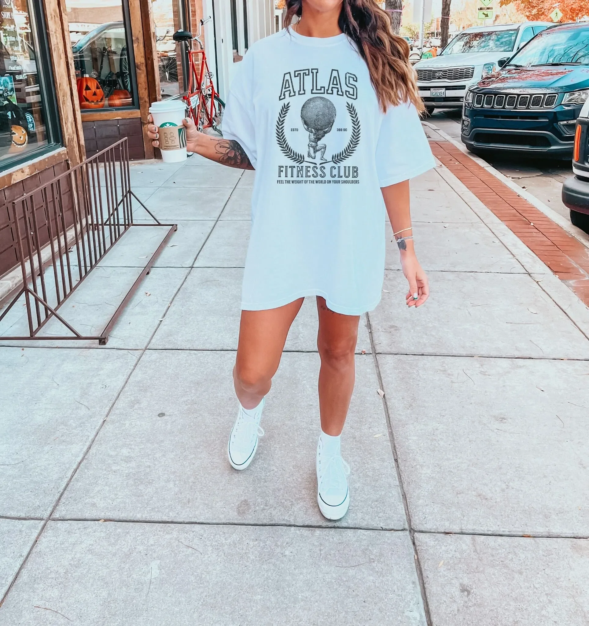 Atlas Pump Cover T Shirt Women Oversized Gym Bodybuilding Powerlifting Muscle Mommy WorkouT for Lover