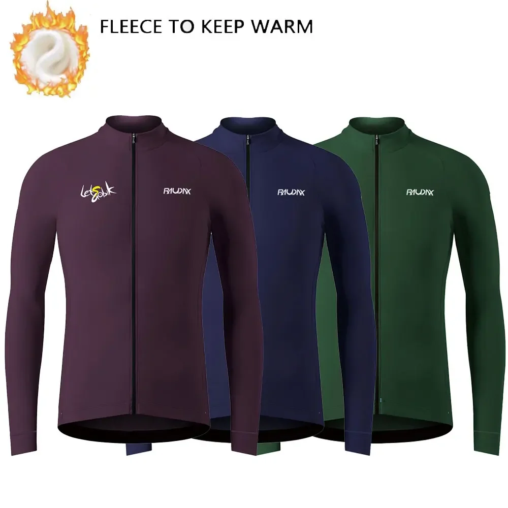 Lets Gobik Winter Cycling Thermal Fleece Clothing Classics Colors Top Cycling Jersey Sport Bike MTB Riding Clothing Warm Jacket