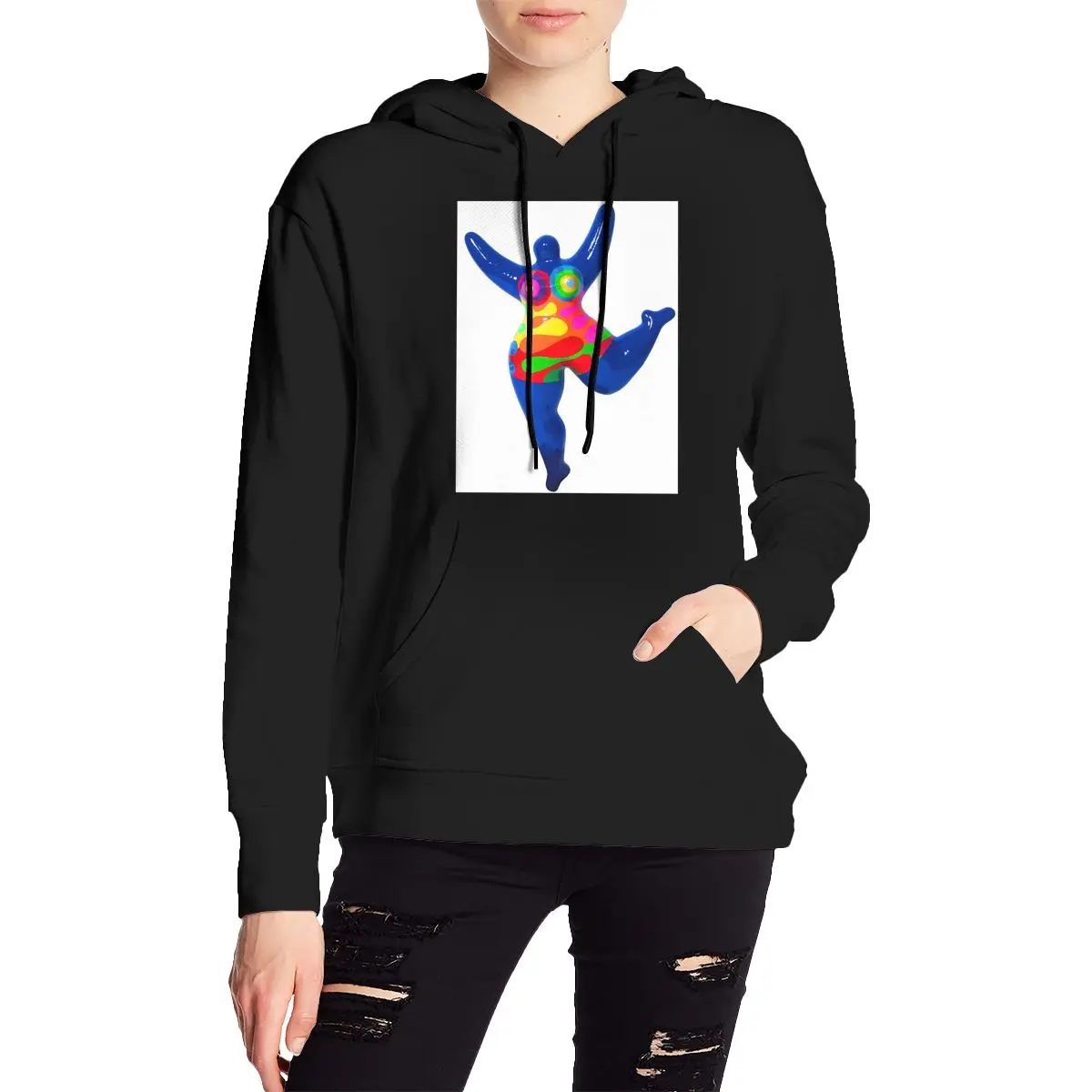 

Синие толстовки Nana Biriney Tribute To Niki De Saint Phalle, пуловеры, зимние мужские и женские толстовки для пар, топы с длинными рукавами