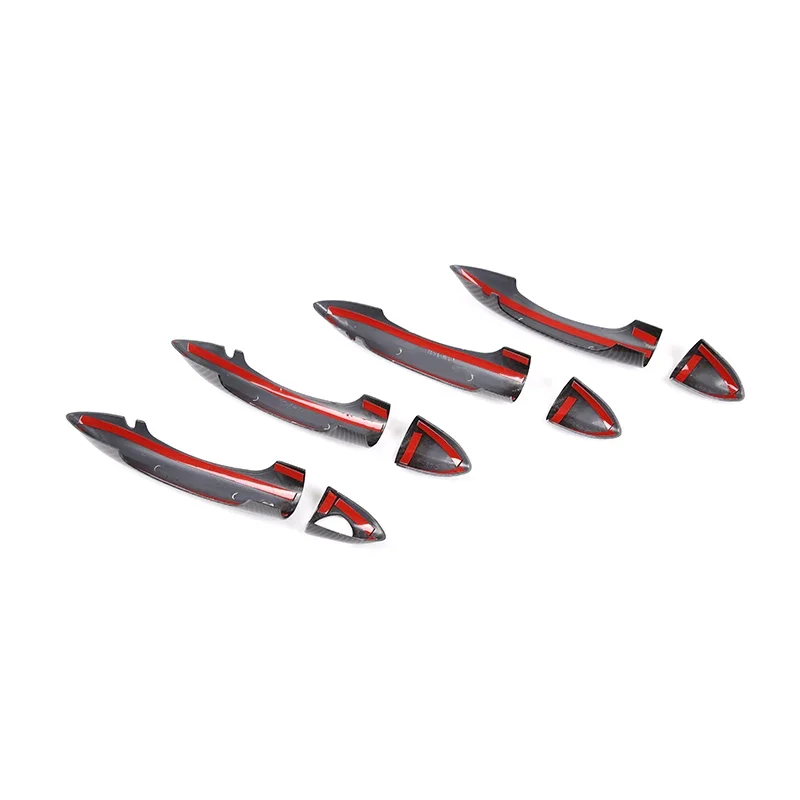 ABS Carbon Fiber Car Exterior Door Handle Grab Cover Trim For Alfa Romeo Giulia 952 Stelvio 949 2017-2020 Exterior Accessories