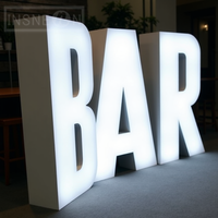 Custom 3D LED Illuminated Metal Letters Sign Frontlit For Business Storefront Outdoor Waterproof Light Up Advertising Signage