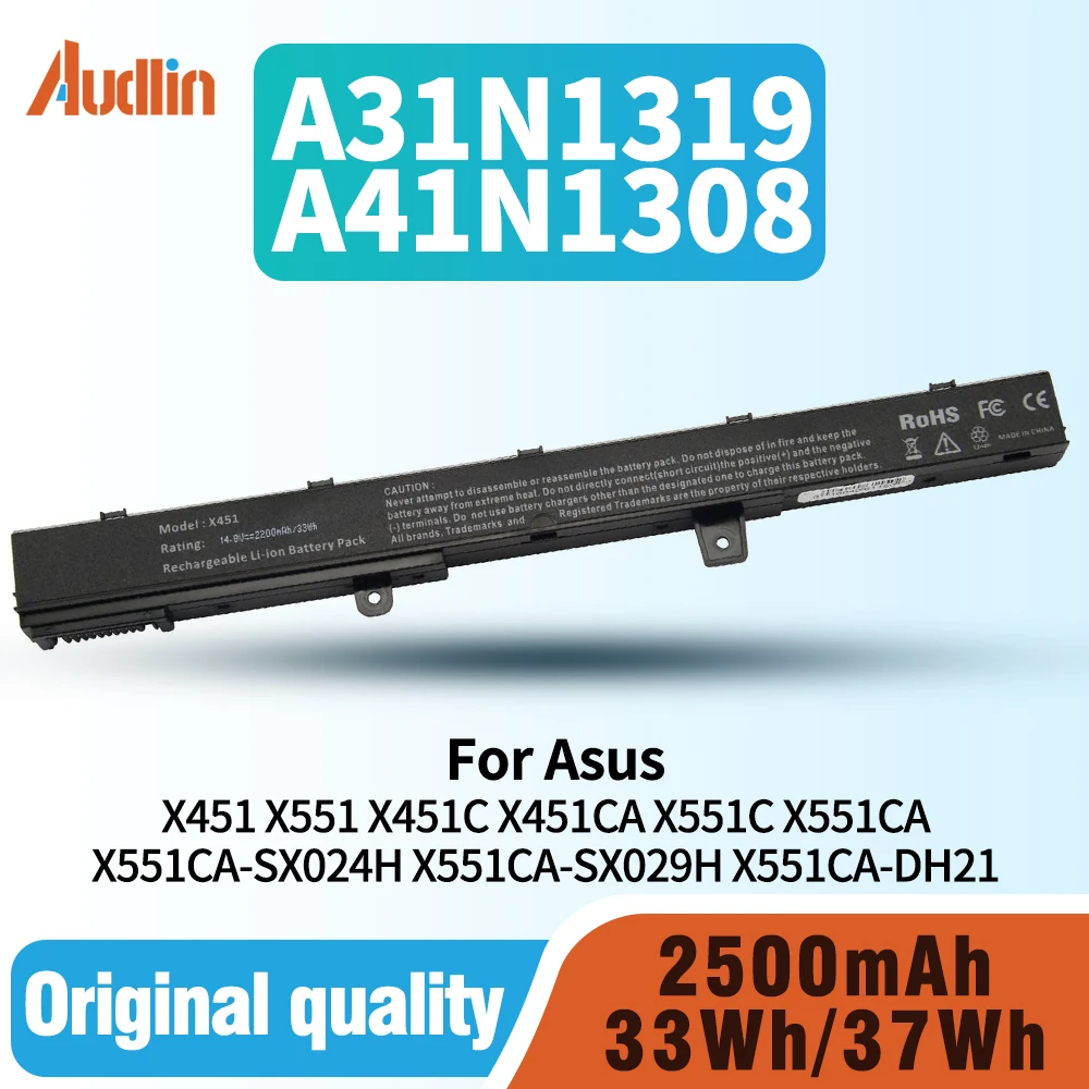 A31N1319 A41N1308 A41 Battery for Asus X451 X451C X451CA X551C X551CA X551CA-SX024H X551CA-SX029H X551CA-DH21 X551CA-0051A2117U