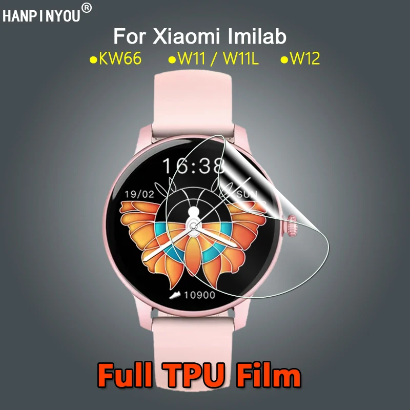 For Xiaomi Imilab W11 W12 KW66 W11L Smart Watch Ultra Clear Slim Anti-Scratch Soft TPU Film Screen Protector -Not Tempered Glass