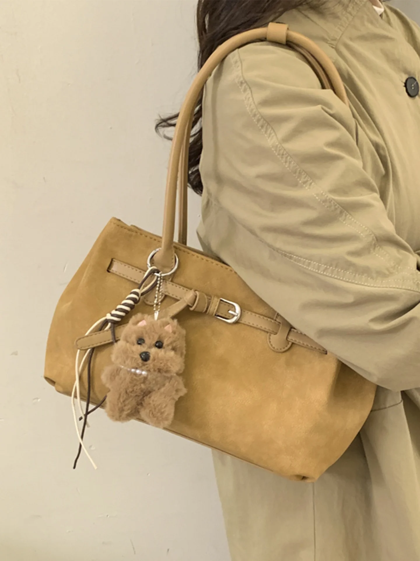 

Large Capaci Women's oulder Bag Autumn Winter Retro Commuter Underarm Bag Casual Work Tote Bag Soft PU Leather Handbag