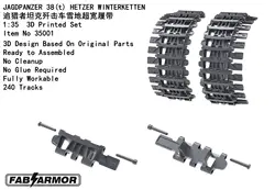 FAB FA35001 1/35 Scale JAGDPANZER 38(t) HETZER WINTERKETTEN 3D Printed Set Tracks