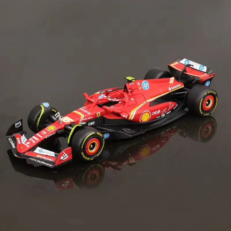 New In Stock Bburago 1:43 Ferrari Sf-24 Alloy Miniature 2024 Ferrari F1 Formula Racing Diecast Model Toys F1 Car Model Kids Gift