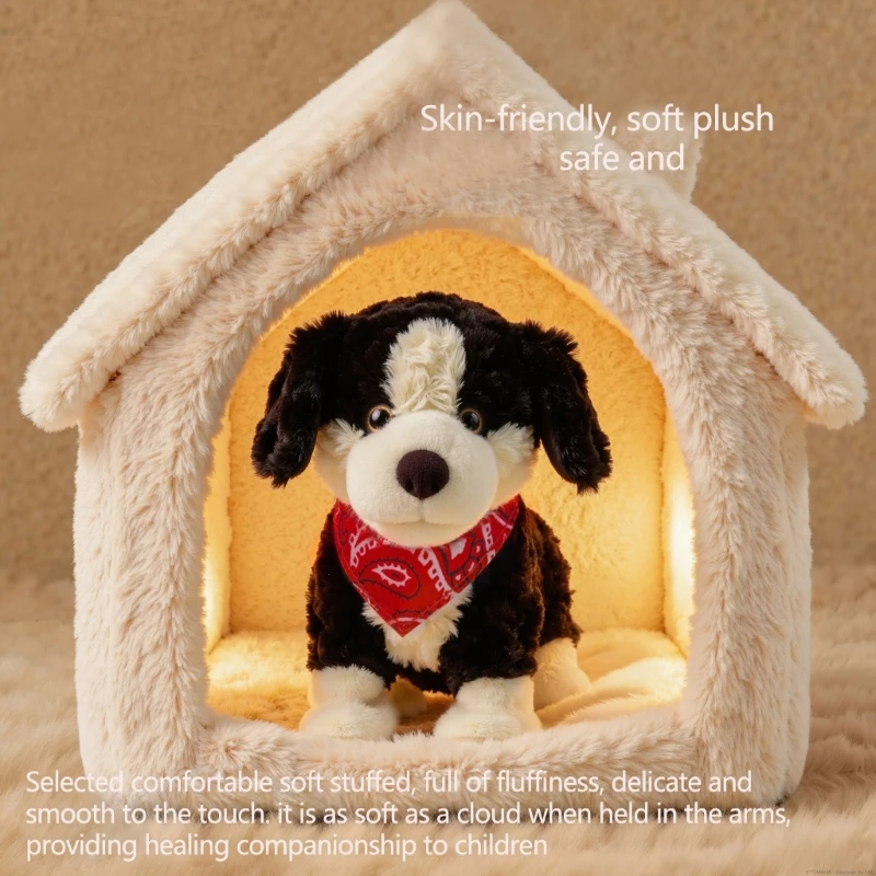 لعبة الكلب الكهربائية المستجيبة للأوامر الصوتية للترفيه الآمن للأطفال الصغار 15UB #3