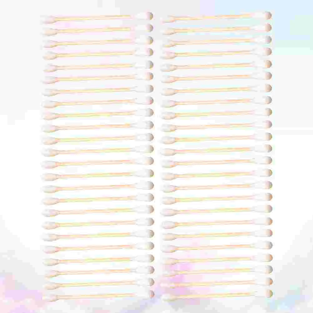 300 PCS Cotton Swabs Buds Stick Applicator Makeup Remover Double Heads Wooden Bamboo Baby