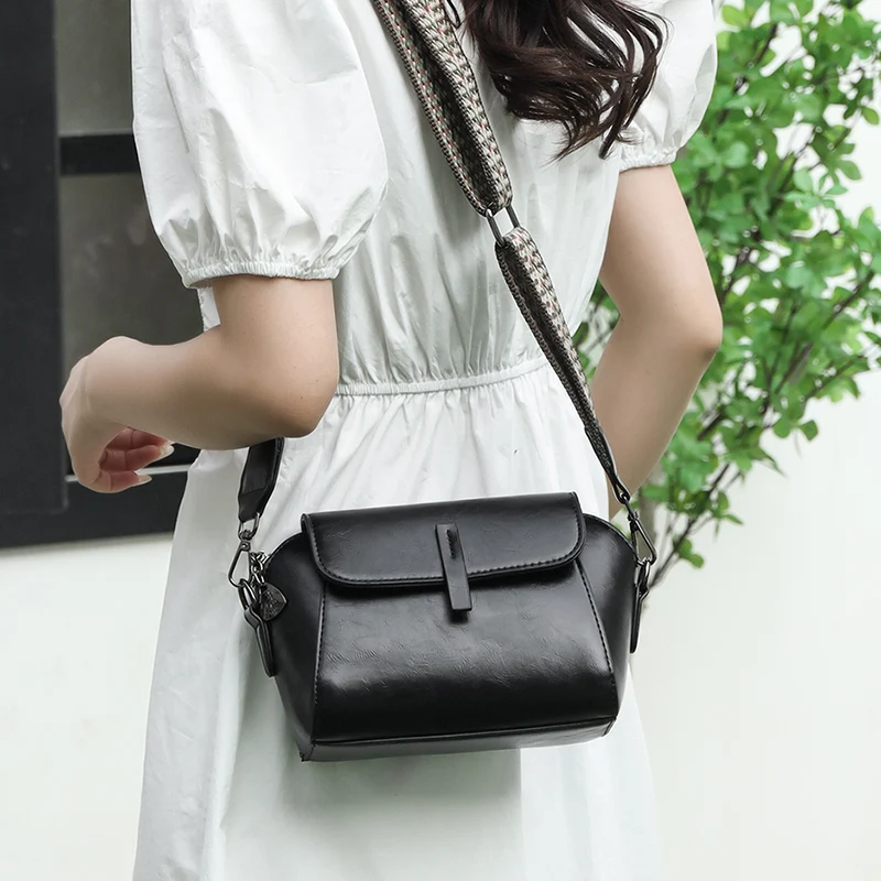 2024 New High Quality Soft Leather Women\'s Handbag Vintage Fashion Women Shoulder Bags Luxury Designer Female Crossbody Bag Sac