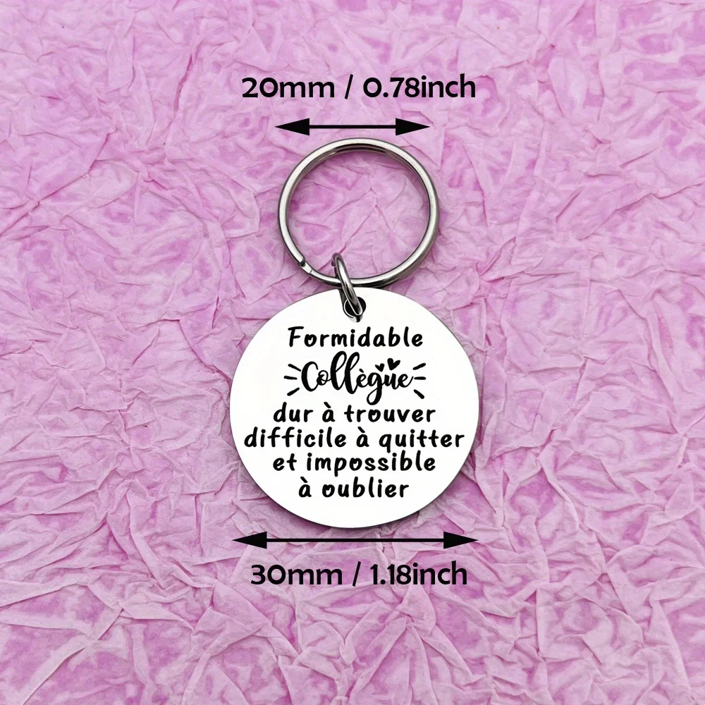 French Coworker Gifts Keychain for Birthday Christmas Stocking Stuffer Appreciation Gift