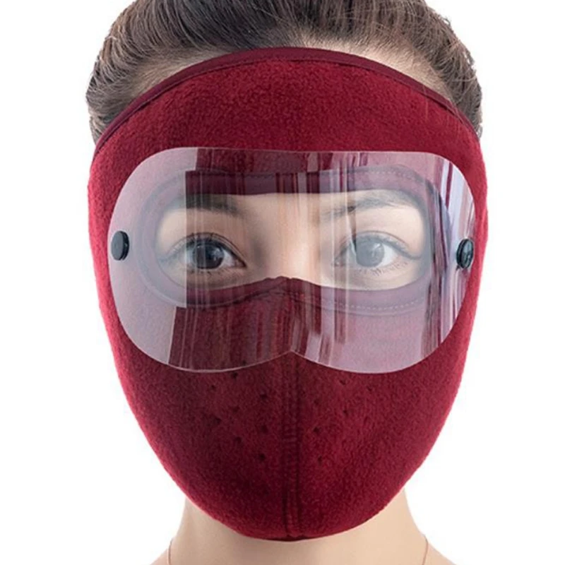 Winter Windproof Mask Thickened Plush Mask Cycling Cold Proof Face for Protection Cover Warm Winter Gift for Family Frie