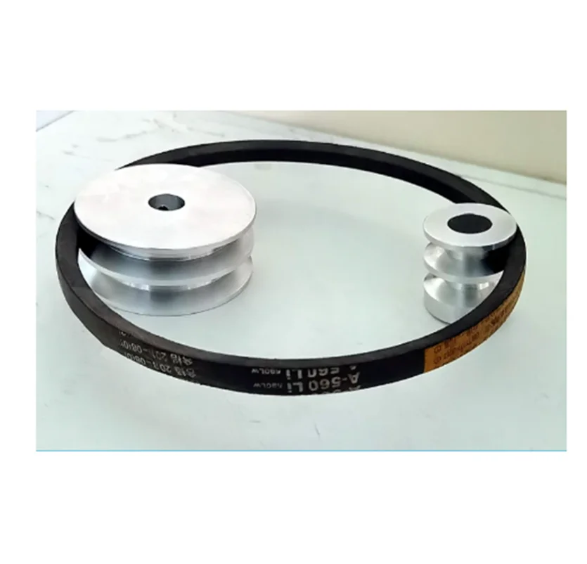 Type A, double-slot V-belt pulley,40mm 60mm 80mm 100mm aluminum V-belt pulley, 10mmPU belt 1PCS