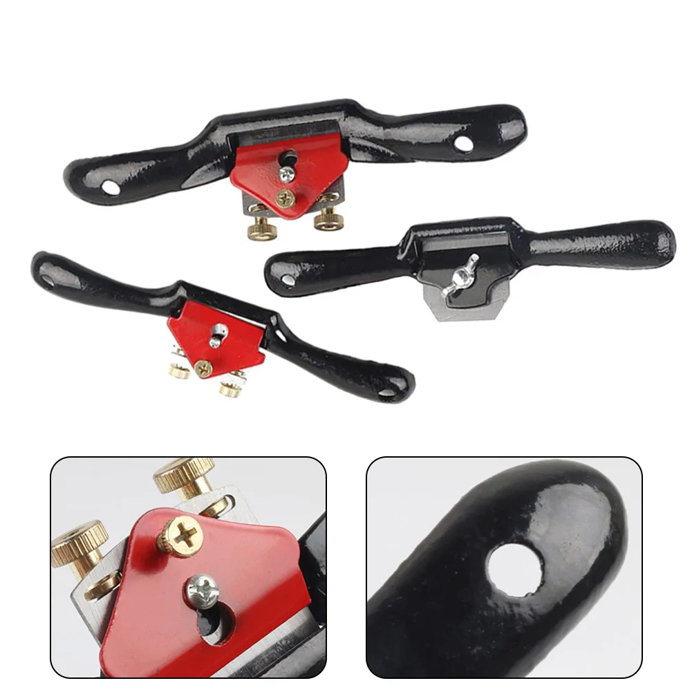 Woodworking Plane Planer Steel Adjustable Deburring Hand Planer Pocket Plane Spokeshave Wood Cutting Bottom Edge Tool