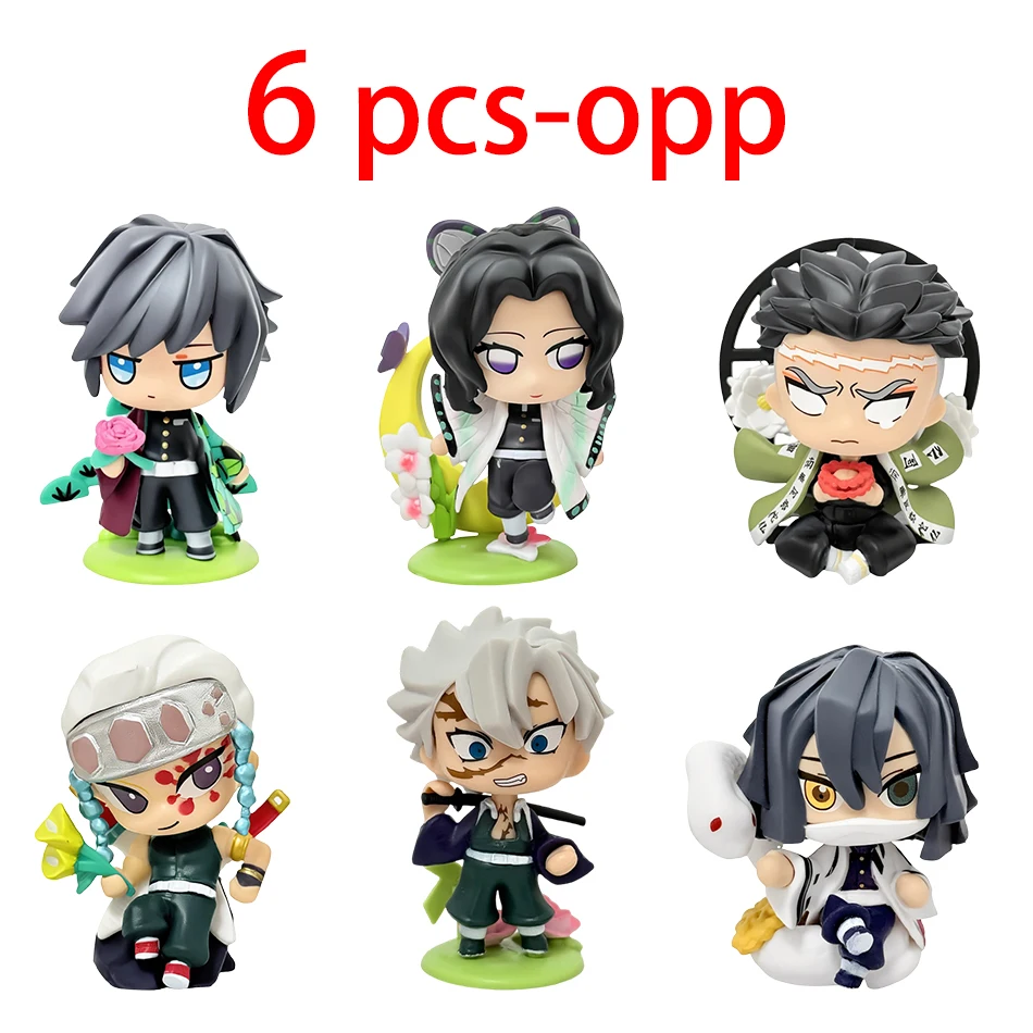 Ghost Annihilation Blade è Born Flower Scatola cieca fatta a mano Carbone Zhilang You Bean Q-Versione Modello fatto a mano in PVC Ornamento Regalo