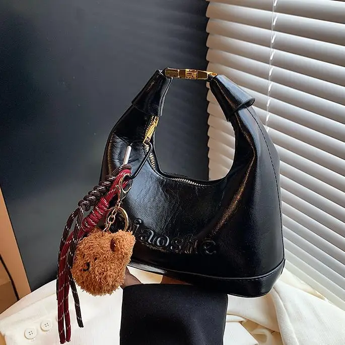 Sentido sênior de outono e inverno bolsa de couro do plutônio das mulheres nova moda popular bolsa de ombro tendência versátil crossbody saco