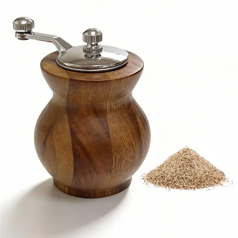 B97A-Spice Mill Refillable Pepper Grinder With Adjustable Coarseness,Manual Grinding Mill Featuring Handle, Replacement Grinder