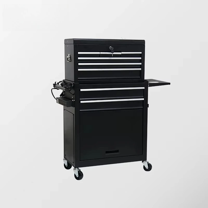 Modern Design Barber Carts Durable Iron Salon Cart with Hair Dryer Holder Mobile Storage Tools Cabinet for Workshop Use