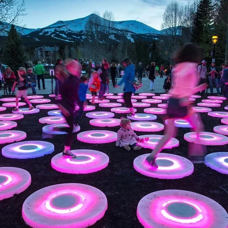 LED Circular Dance Floor Entertainment Interactive Party Event With Music Effects