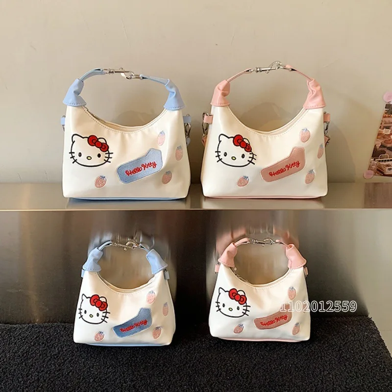

Hello Kitty's New Women's Mini Shoulder Bag Cartoon Embroidery Women's Mini Shoulder Messenger Bag Fashion Casual Women's Bag