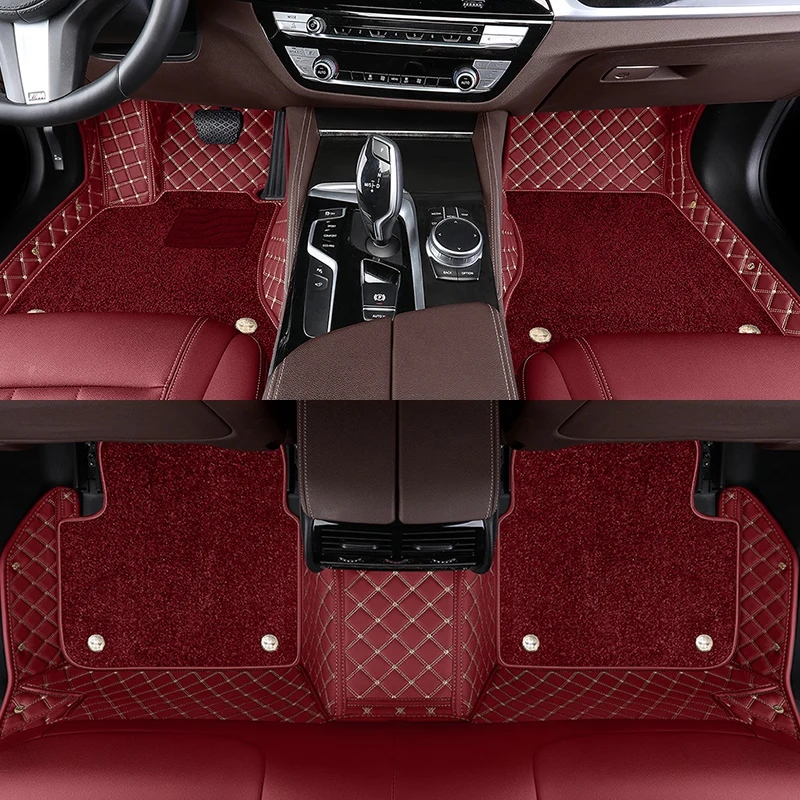 Custom bilayer Color Car Floor Mats for Volkswagen Vw Passat B5 2003-2007 B6 B7 B8 Passat C42 2019-2023 Interior Car Accessories