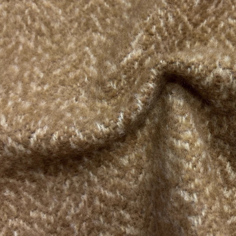 

Wool Fabric Autumn Winter Content Camel Herringbone Brushed Coat Dress Clothing DIY Sewing Soft Warm Crafts Materials Cloth