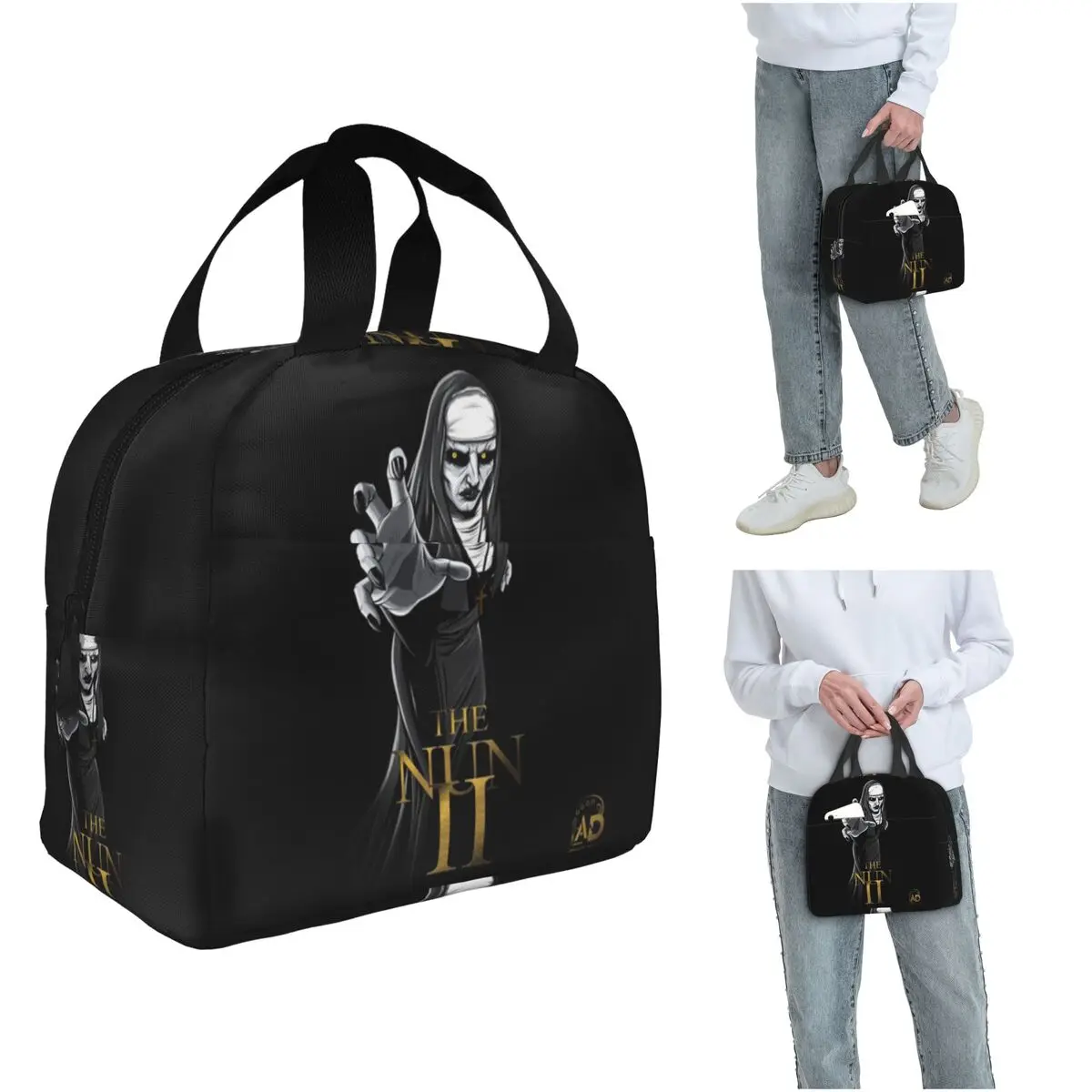

The Nun Valak Halloween Horror Movie Insulated Lunch Bag Cooler Thermal Food Box Tote Portable Lunch Boxes Container