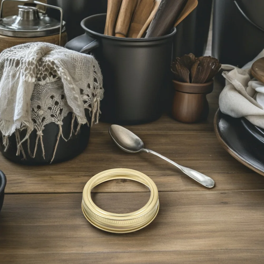 

24pcs Mason Jar Lids Rings Tinplate Sealing Bands For 70Mm Jars Leak Proof Canning Lid Screw Rings Food Storage Kitchen Bar