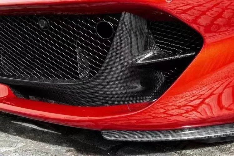 غطاء ناشر خلفي للشفاه الأمامية من الكربون ينانير جانبية لسيارة فيراري 812 فائق السرعة